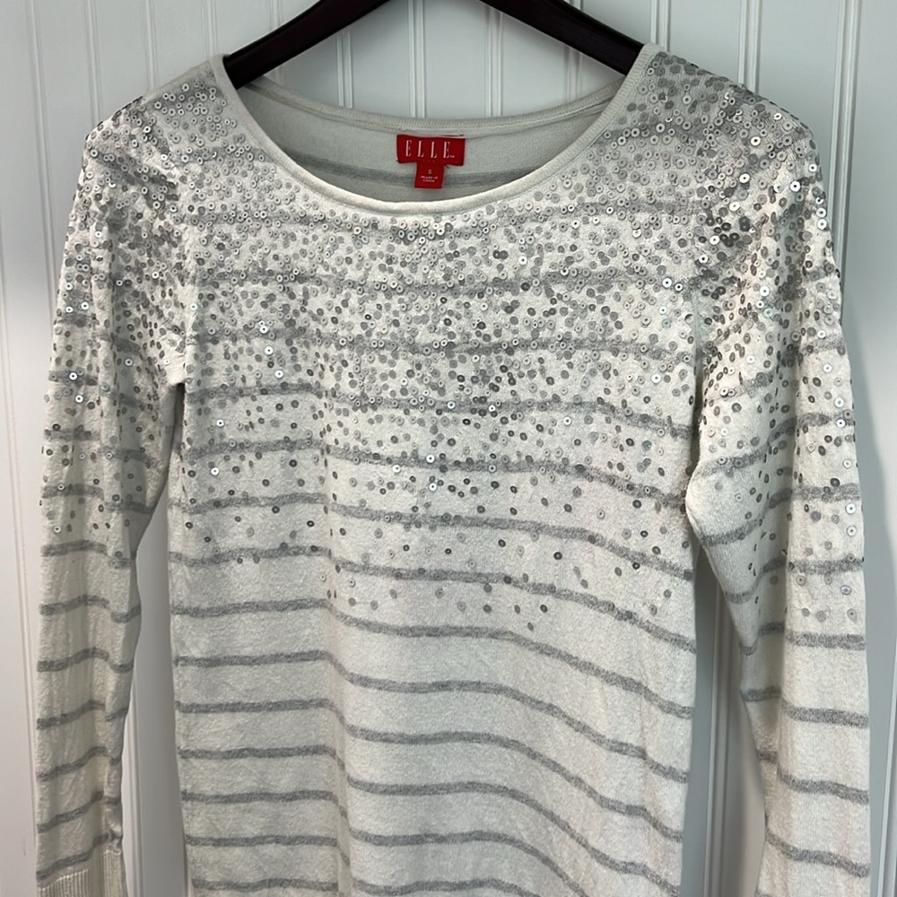 ✨ Sequin and Striped Sweater - Picture 6 of 6